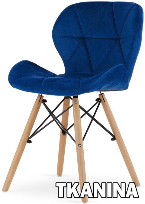 Krzesło tapicerowane VASTO BLUE VELVET Krzesło tapicerowane VASTO BLUE VELVET
