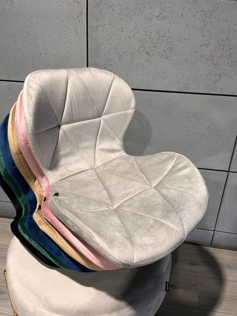 Krzesło tapicerowane VASTO GREY VELVET Krzesło tapicerowane VASTO GREY VELVET
