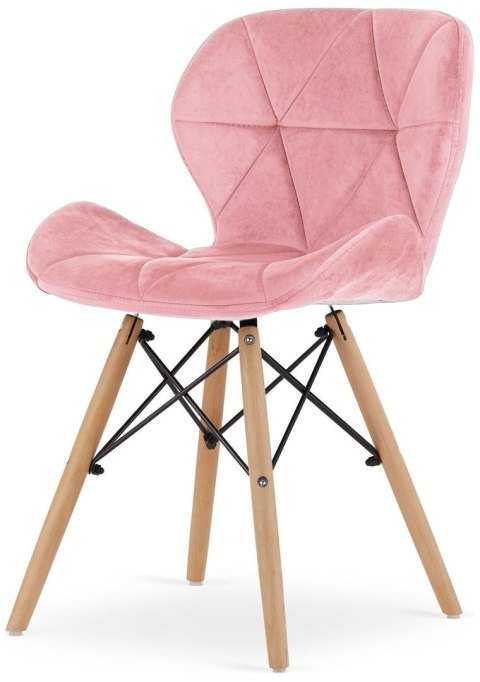 Krzesło tapicerowane VASTO PINK VELVET Krzesło tapicerowane VASTO PINK VELVET