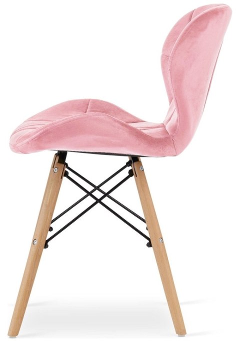 Krzesło tapicerowane VASTO PINK VELVET Krzesło tapicerowane VASTO PINK VELVET