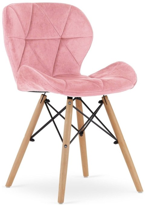 Krzesło tapicerowane VASTO PINK VELVET Krzesło tapicerowane VASTO PINK VELVET