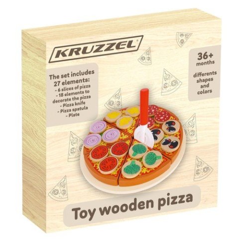 Pizza drewniana - zestaw 22471 Pizza drewniana - zestaw 22471