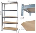 REGAŁ 180X90 METALOWY – SOLIDNY, WYTRZYMAŁY, DO PIWNICY, BIURA, WARSZTATU 180x90x40