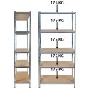 REGAŁ 180X90 METALOWY – SOLIDNY, WYTRZYMAŁY, DO PIWNICY, BIURA, WARSZTATU 180x90x40