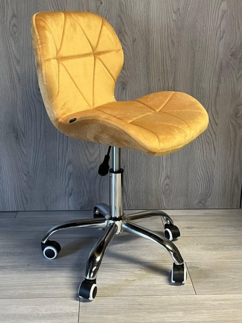 Krzesło obrotowe VASTO OFFICE VELVET MUSTARD Krzesło obrotowe VASTO OFFICE VELVET MUSTARD