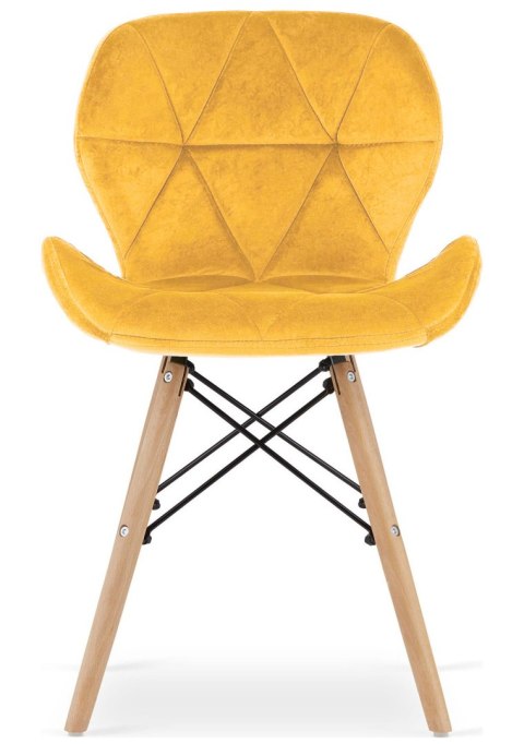 Krzesło tapicerowane VASTO MUSTARD VELVET Krzesło tapicerowane VASTO MUSTARD VELVET