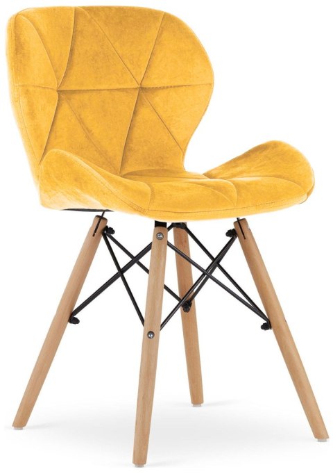 Krzesło tapicerowane VASTO MUSTARD VELVET Krzesło tapicerowane VASTO MUSTARD VELVET