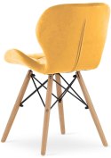 Krzesło tapicerowane VASTO MUSTARD VELVET