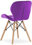 Krzesło tapicerowane VASTO PURPLE VELVET