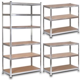 REGAŁ UNIWERSALNY METALOWY – SOLIDNY, WYTRZYMAŁY, DO PIWNICY, BIURA, WARSZTATU 222 x 110 x 50 cm Humberg