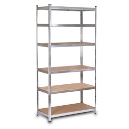 REGAŁ UNIWERSALNY METALOWY – SOLIDNY, WYTRZYMAŁY, DO PIWNICY, BIURA, WARSZTATU 222 x 110 x 50 cm Humberg