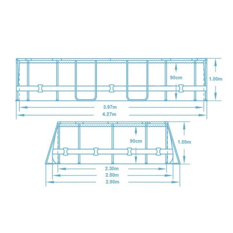 Basen ogrodowy stelażowy 427 x 250 x 100 cm 12w1 Bestway 56714N Basen ogrodowy stelażowy 427 x 250 x 100 cm 12w1 Bestway 56714N
