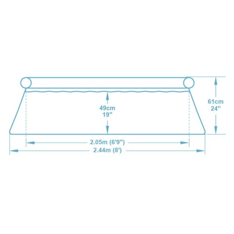 BASEN OGRODOWY ROZPOROWY 244 x 61 cm 9w1 BESTWAY BASEN OGRODOWY ROZPOROWY 244 x 61 cm 9w1 BESTWAY