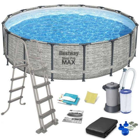 Basen ogrodowy stelażowy 488 x 122 cm 11w1 Bestway 5619E Basen ogrodowy stelażowy 488 x 122 cm 11w1 Bestway 5619E