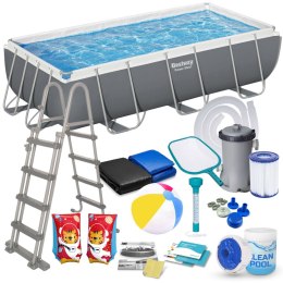 Basen ogrodowy stelażowy 404 x 201 x 100 cm 18w1 BESTWAY