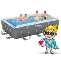 Basen ogrodowy stelażowy 404 x 201 x 100 cm 18w1 BESTWAY