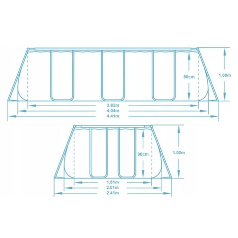 Basen ogrodowy stelażowy 404 x 201 x 100 cm 18w1 BESTWAY Basen ogrodowy stelażowy 404 x 201 x 100 cm 18w1 BESTWAY