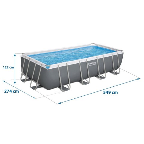 Basen stelażowy ogrodowy 549 x 274 x 122 cm 12w1 Bestway 56465 Basen stelażowy ogrodowy 549 x 274 x 122 cm 12w1 Bestway 56465