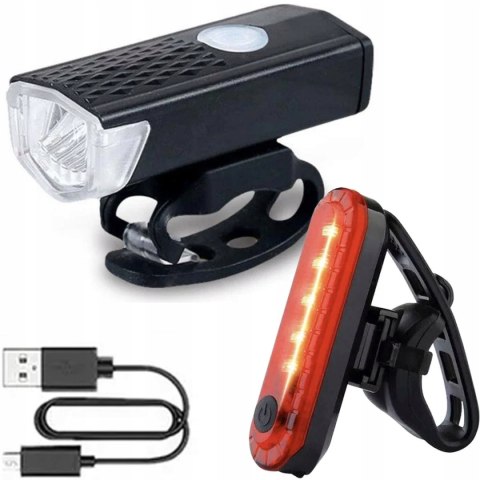 Lampka Rowerowa Akumulatorowa Przód Tył Lampa Na Rower LED USB Światło