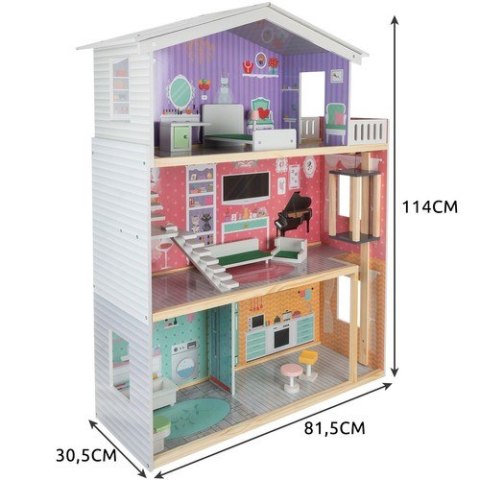 Domek dla lalek Kruzzel Duży Domek dla Lalek 114 cm 114 cm Domek dla lalek Kruzzel Duży Domek dla Lalek 114 cm 114 cm