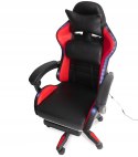 NOWOCZESNY FOTEL GAMINGOWY Z LED + MASAŻ - KOMFORT I STYL W JEDNYM!