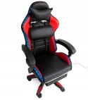 NOWOCZESNY FOTEL GAMINGOWY Z LED + MASAŻ - KOMFORT I STYL W JEDNYM!