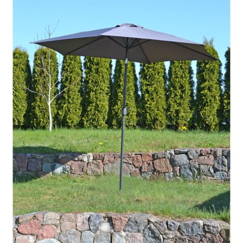 PARASOL OGRODOWY 300CM SKŁADANY SZARY PARASOL OGRODOWY 300CM SKŁADANY SZARY