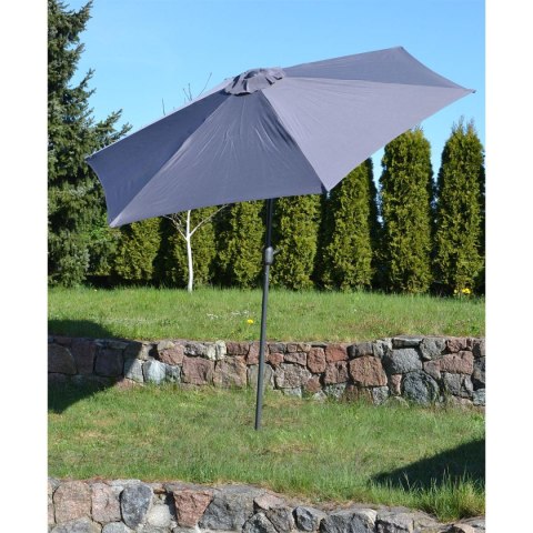 PARASOL OGRODOWY 300CM SKŁADANY SZARY PARASOL OGRODOWY 300CM SKŁADANY SZARY