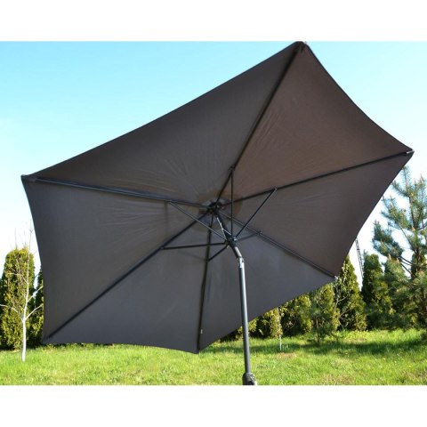 PARASOL OGRODOWY 300CM SKŁADANY SZARY PARASOL OGRODOWY 300CM SKŁADANY SZARY
