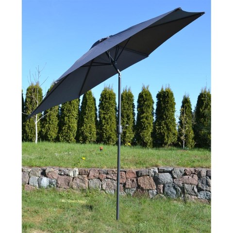 PARASOL OGRODOWY 300CM SKŁADANY SZARY PARASOL OGRODOWY 300CM SKŁADANY SZARY