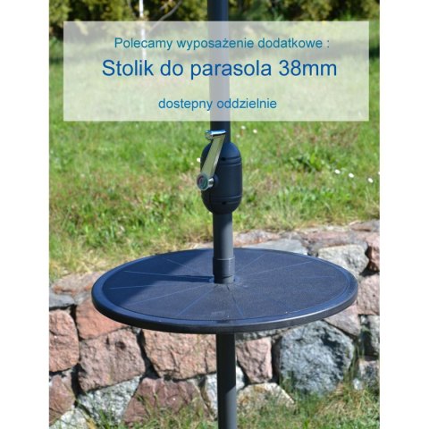 PARASOL OGRODOWY 300CM SKŁADANY SZARY PARASOL OGRODOWY 300CM SKŁADANY SZARY