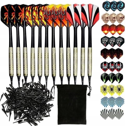 Rzutki Dart Zestaw Rzutek Lotki Do Tarczy Gry Darta 112 Grotów 42 Piórka Rzutki Dart Zestaw Rzutek Lotki Do Tarczy Gry Darta 112 Grotów 42 Piórka
