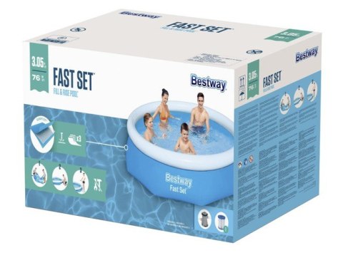 Basen rozporowy z pompą 305x76cm - BESTWAY 57270 Basen rozporowy z pompą 305x76cm - BESTWAY 57270