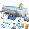 Basen ogrodowy stelażowy 610 x 305 x 122 cm 21w1 INTEX 26798 + hulajnoga GRATIS
