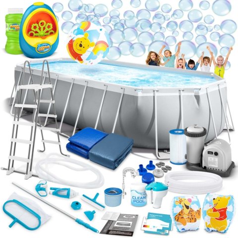 Basen ogrodowy stelażowy 610 x 305 x 122 cm 21w1 INTEX 26798 + maszyna do baniek GRATIS Basen ogrodowy stelażowy 610 x 305 x 122 cm 21w1 INTEX 26798 + maszyna do baniek GRATIS