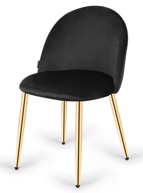 Krzesło tapicerowane GLORIA BLACK VELVET GOLD Krzesło tapicerowane GLORIA BLACK VELVET GOLD
