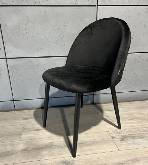 Krzesło tapicerowane GLORIA BLACK VELVET Krzesło tapicerowane GLORIA BLACK VELVET