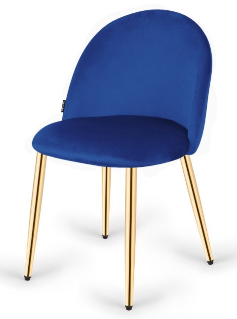 Krzesło tapicerowane GLORIA BLUE VELVET GOLD Krzesło tapicerowane GLORIA BLUE VELVET GOLD