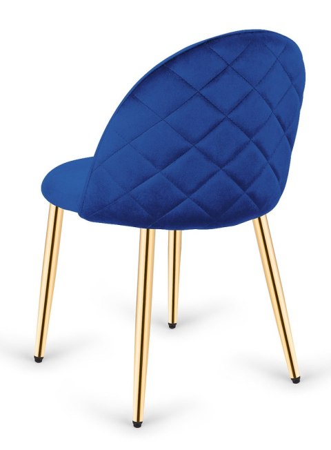 Krzesło tapicerowane GLORIA BLUE VELVET GOLD Krzesło tapicerowane GLORIA BLUE VELVET GOLD
