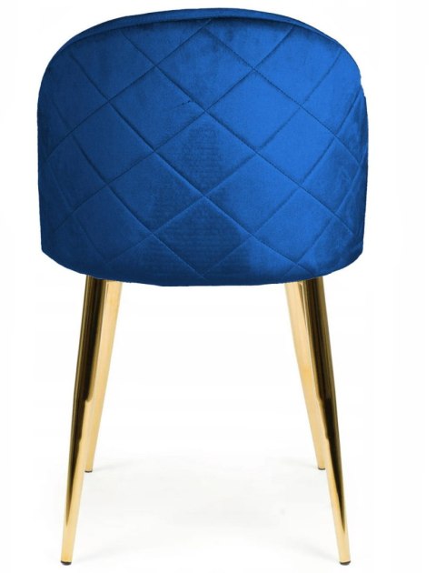 Krzesło tapicerowane GLORIA BLUE VELVET GOLD Krzesło tapicerowane GLORIA BLUE VELVET GOLD