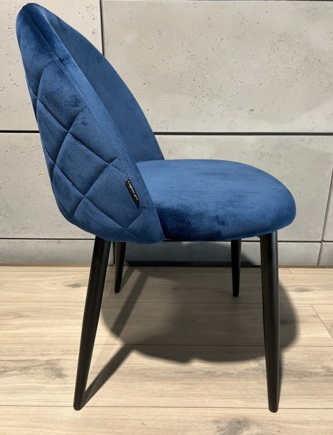 Krzesło tapicerowane GLORIA BLUE VELVET Krzesło tapicerowane GLORIA BLUE VELVET
