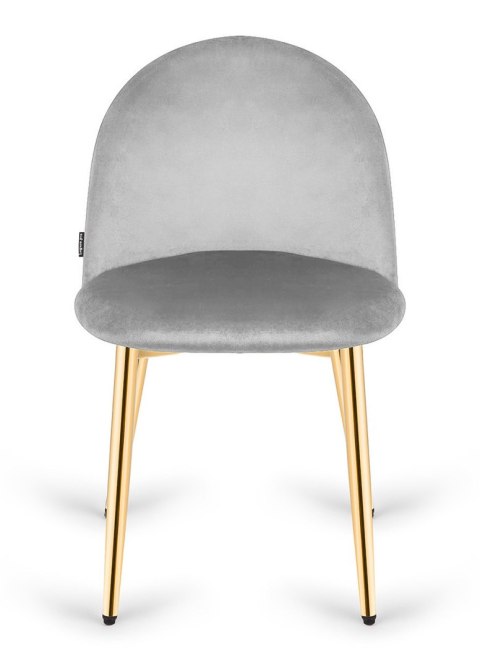 Krzesło tapicerowane GLORIA LIGHT GREY VELVET GOLD Krzesło tapicerowane GLORIA LIGHT GREY VELVET GOLD