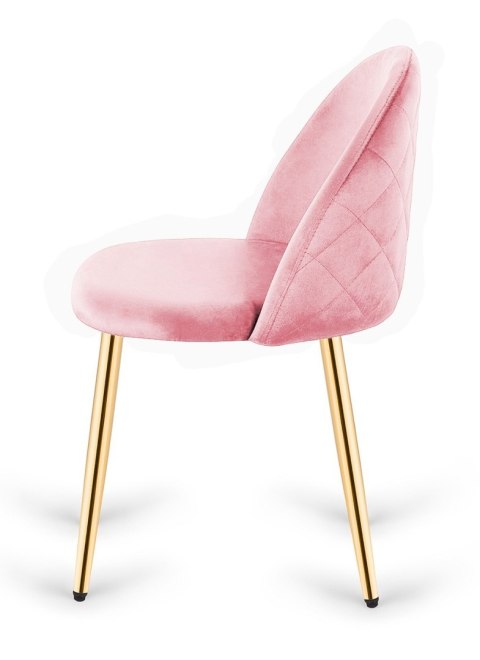 Krzesło tapicerowane GLORIA PINK VELVET GOLD Krzesło tapicerowane GLORIA PINK VELVET GOLD