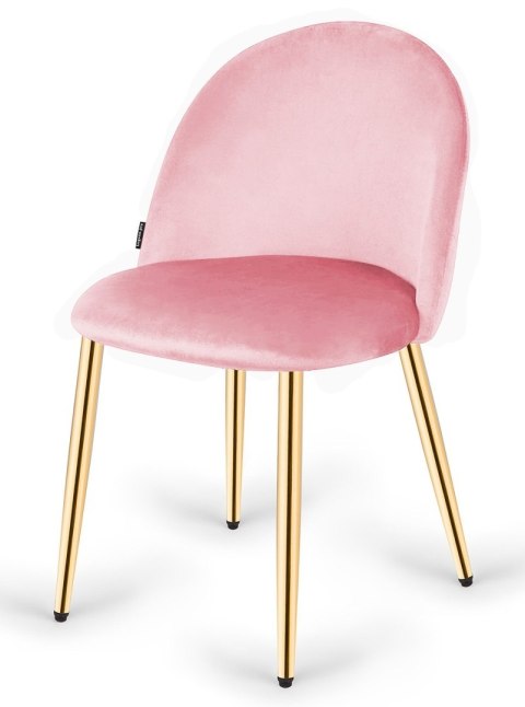 Krzesło tapicerowane GLORIA PINK VELVET GOLD Krzesło tapicerowane GLORIA PINK VELVET GOLD