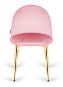Krzesło tapicerowane GLORIA PINK VELVET GOLD