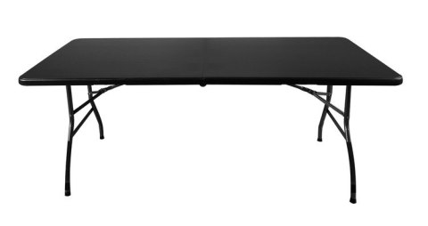 Stół ogrodowy składany 180cm + 2 ławki- czarny Stół ogrodowy składany 180cm + 2 ławki- czarny