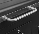 GRILL WĘGLOWY OGRODOWY DUŻY ŻELIWNY RUSZT Z POKRYWĄ POPIELNIK + TERMOMETR