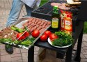 DUŻY GRILL WĘGLOWY Z ŻELIWNYM RUSZTEM I TERMOMETREM - IDEALNY NA ŚWIĘTA!