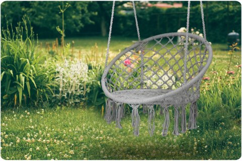 HUŚTAWKA OGRODOWA WISZĄCA BOCIANIE GNIAZDO - KOMFORT I STYL BOHO SZARY HUŚTAWKA OGRODOWA WISZĄCA BOCIANIE GNIAZDO - KOMFORT I STYL BOHO SZARY
