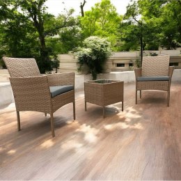 MEBLE OGRODOWE KOMPLET TARAS BALKON OGRÓD STÓŁ + KRZESŁA NATURALNY